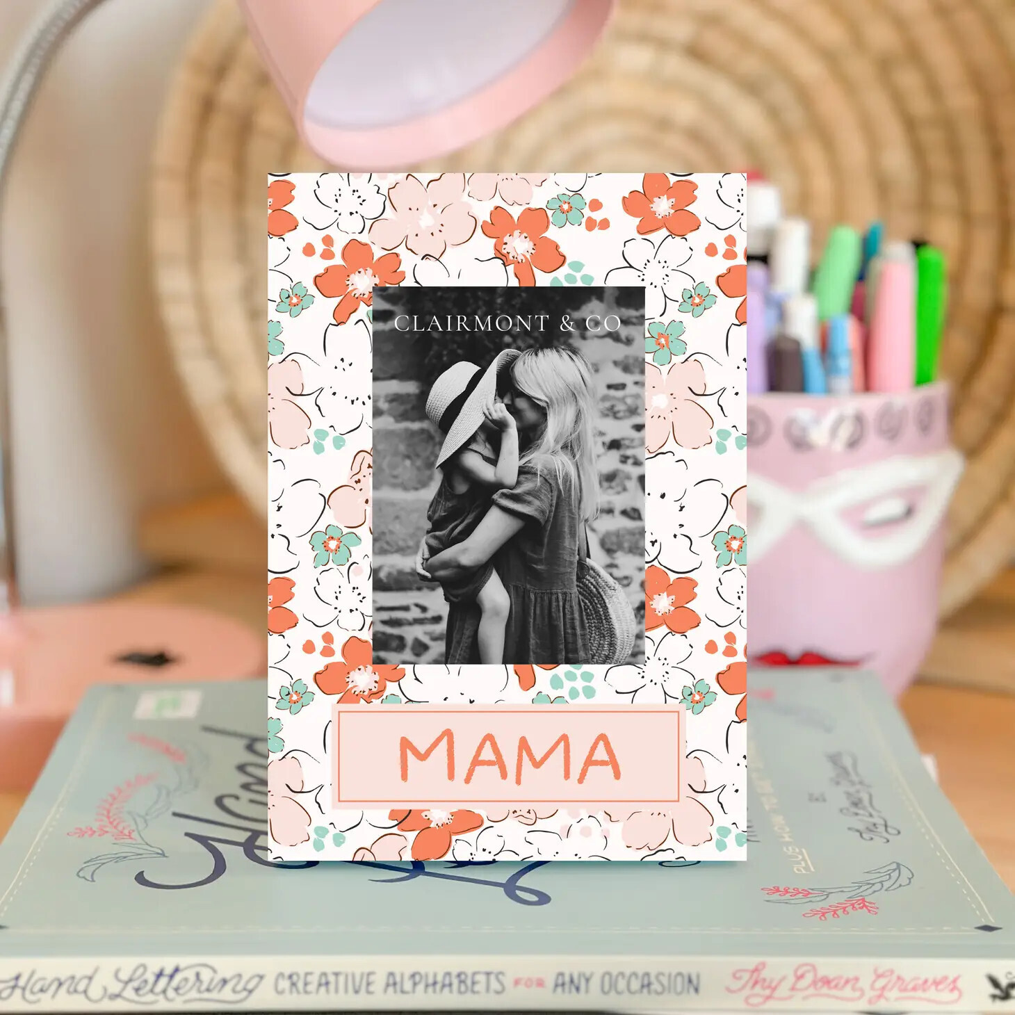 Mini Floral Mama Picture Frame 3x4+