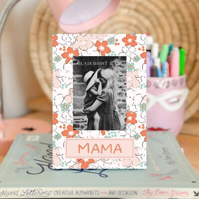 Mini Floral Mama Picture Frame 3x4+