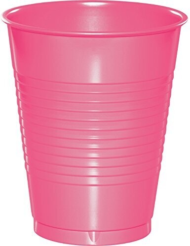 Candy Pink 16oz Plastic Cups 20ct AMZ+