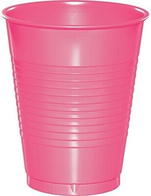 Candy Pink 16oz Plastic Cups 20ct AMZ+