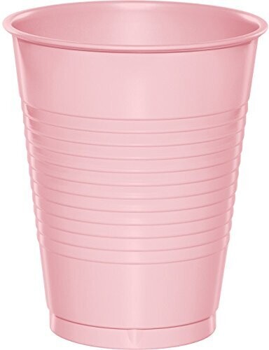 Classic Pink 16oz Plastic Cups 20ct AMZ+