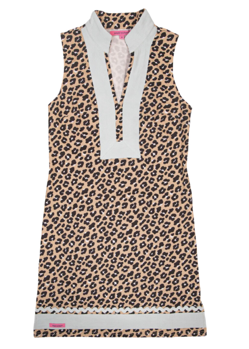 Simply Southern Tunic Dress Leopard Adult Small+