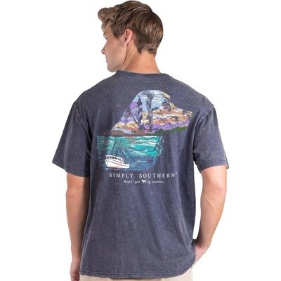 Simply Southern Simply Colors Men Short Sleeve Lighthouse Mood+