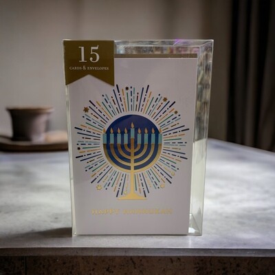 Happy Hanukkah Boxed Cards  15ct