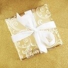Golden Scrolls Jumbo Gift Wrap 9ft +