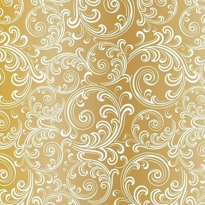 Golden Scrolls Jumbo Gift Wrap 9ft +