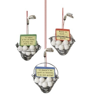 Bucket of Golf Balls Ornament+