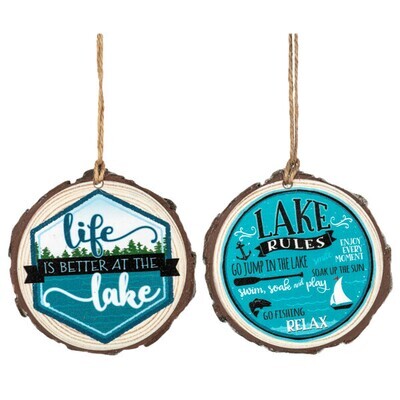 Lake Wood Plaque Ornament +