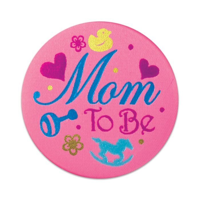 Mom to Be Satin Button +