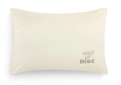 Satin Pillowcase Wake Up Brave+