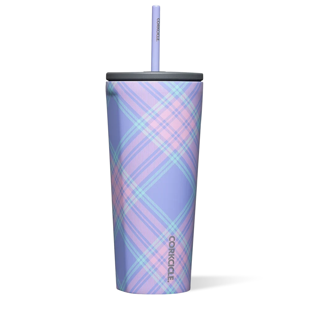 Corkcicle 24oz Cold Cup-Springtime Plaid+