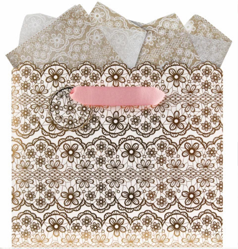 Gilded Lace Med Vogue Gift Bag+