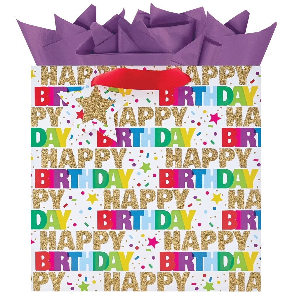 Sparkling Celebration Medium Square Gift Bag+