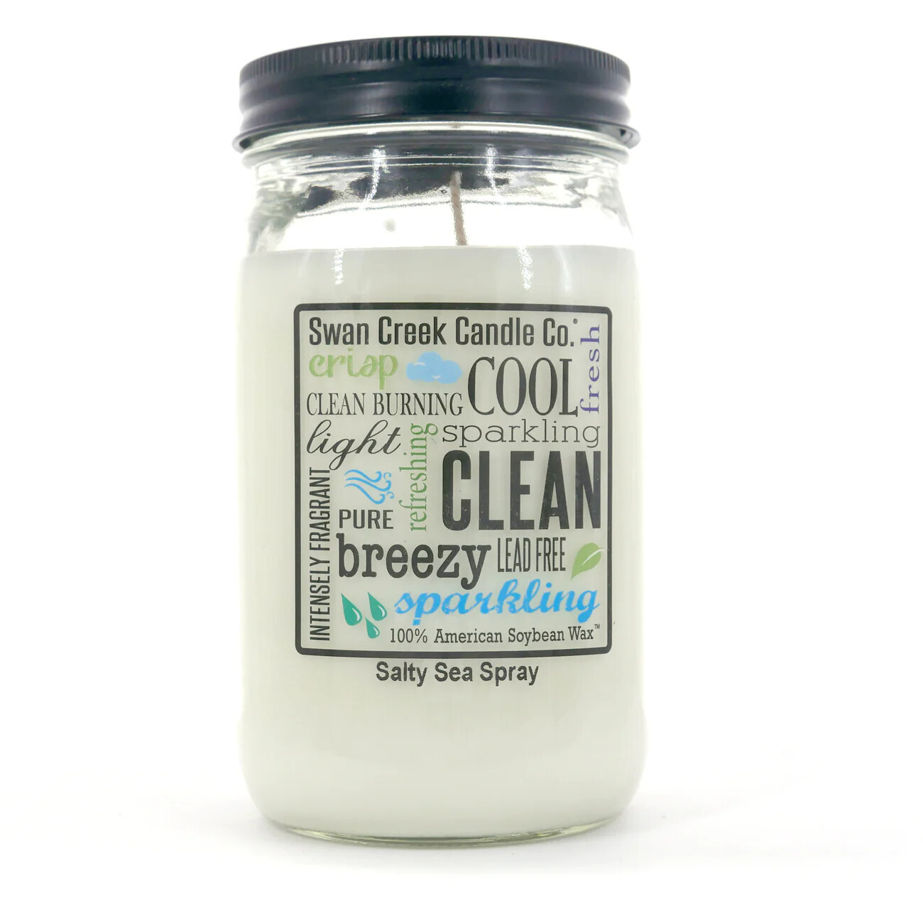 12oz Swan Creek Salty Sea Spray Jar Candle+