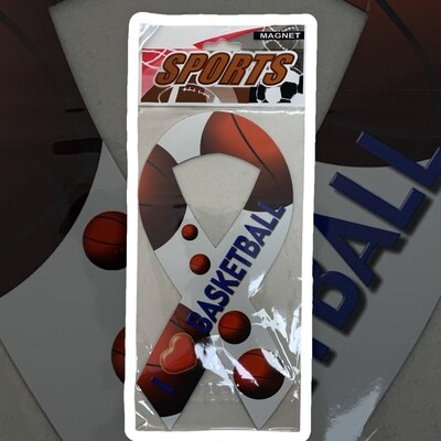 I Love Basketball Ribbon Mega Magnet+