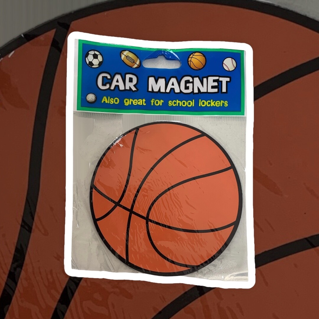 Basketball Car Magnet 4in+