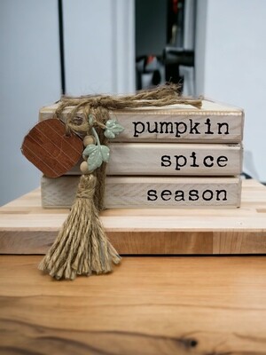 Pumpkin, Spice, Season Wood Block Stack +