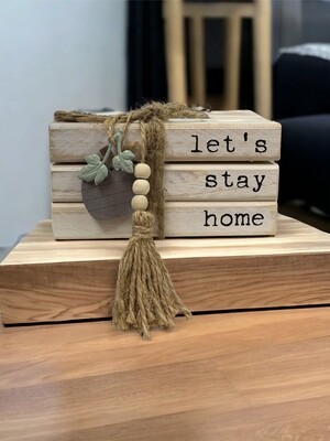 Let’s Stay Home Wood Block Stack +
