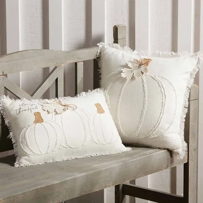 Long White Pumpkin Pillow+