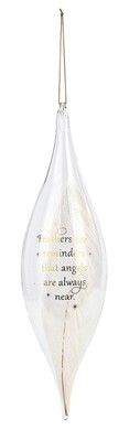 Feather Angel Glass Ornament-Reminder+