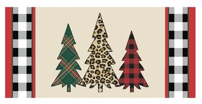 Mixed Print Christmas Trees Sassafras Switch Mat Insert+