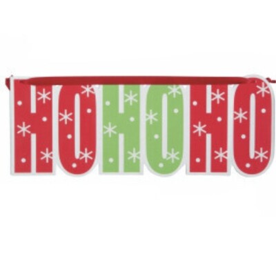 Ho Ho Ho Hanging Christmas Sign+