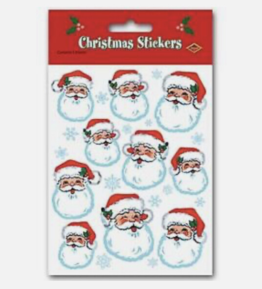 Santa Face Stickers+