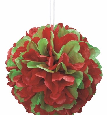 Red and Green Puff Ball+