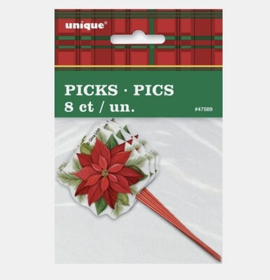 Poinsettia Food Picks AMZ+