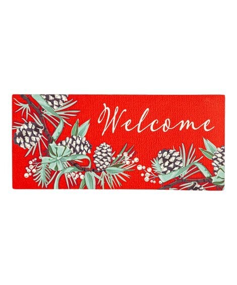 Winter Pine Welcome Sassafras Mat+