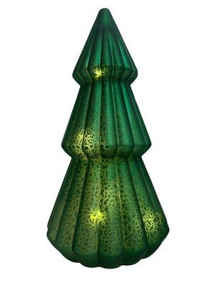 Assorted Glass LED Christmas Tree+ (batteries not included)