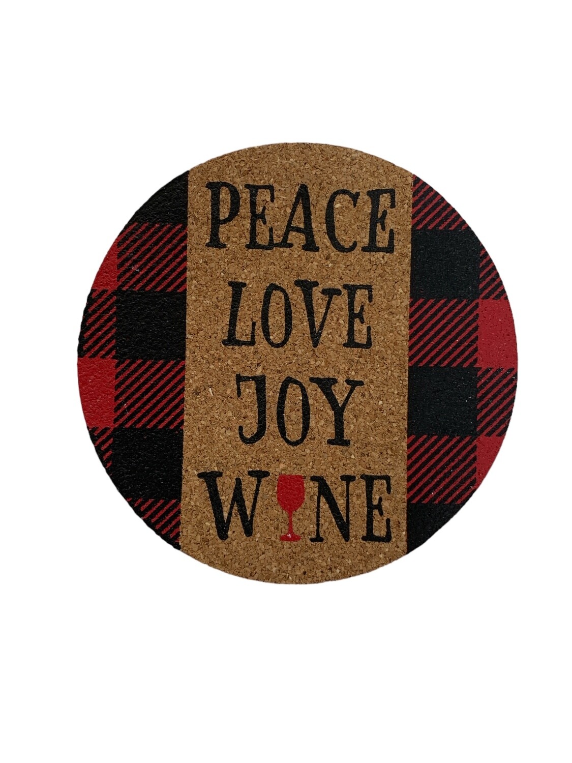 PEACE, LOVE, JOY, WINE Coaster+