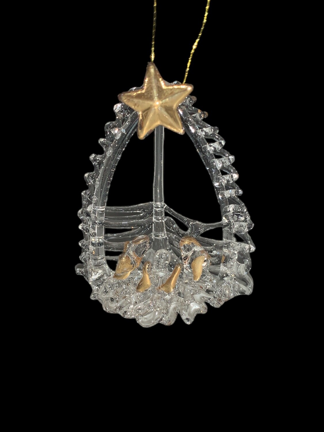 Glass Nativity Ornament-6+