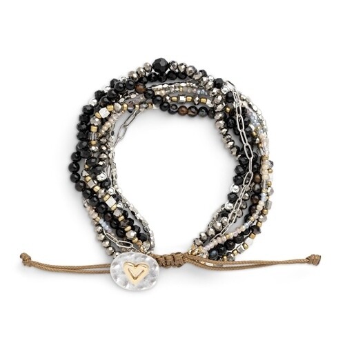 Your Journey Beaded Love Bracelet (Black) +
