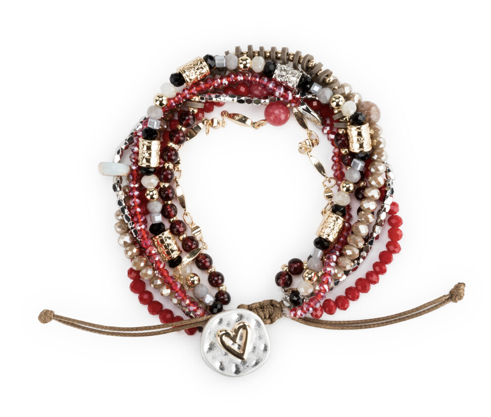 Your Journey Prayer Beaded Bracelet (Garnet) +