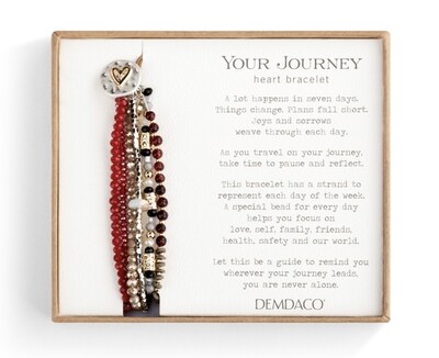 Your Journey Prayer Beaded Bracelet (Garnet) +