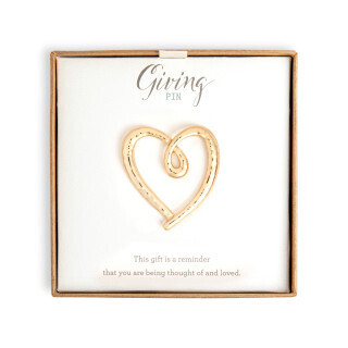 Gold Heart Giving Pin AMZ+