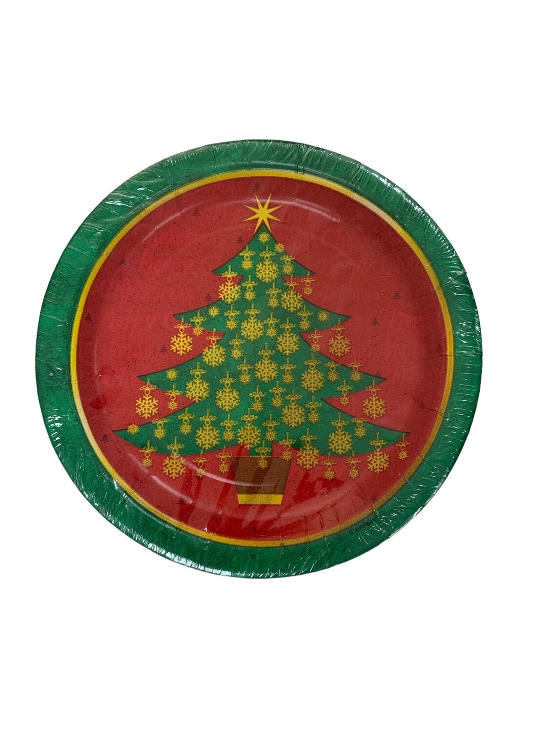 Golden Christmas Dessert Plates 8ct+