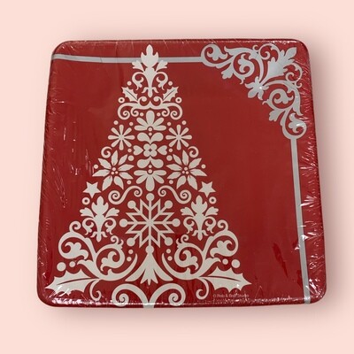 Ornamental Tree Square 7&quot; Plates+