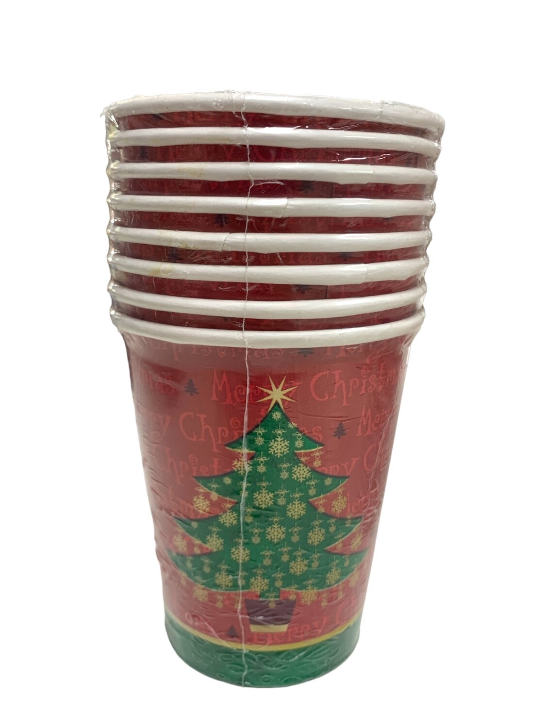 Golden Christmas Tree Paper Cups+