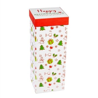 Happy Alcoholidays Wine Glass AMZ+