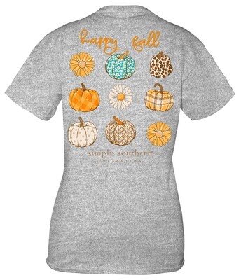 Simply Southern Happy Fall Short Sleeve Shirt+
