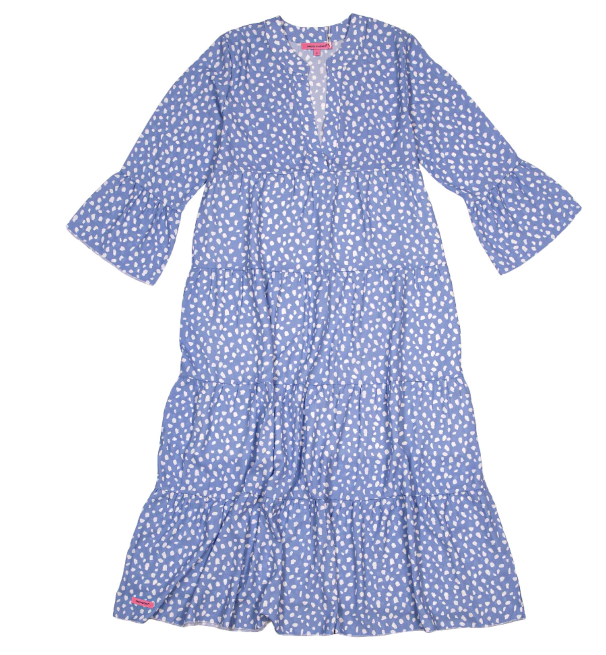 Simply Southern Tiered Midi Dress Blue Spot+