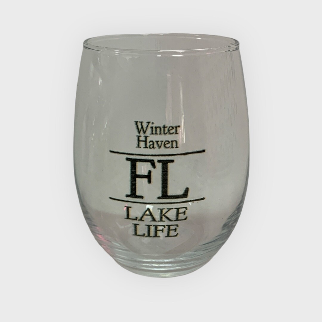 Lake Life Statement Stemless Wine Glass+