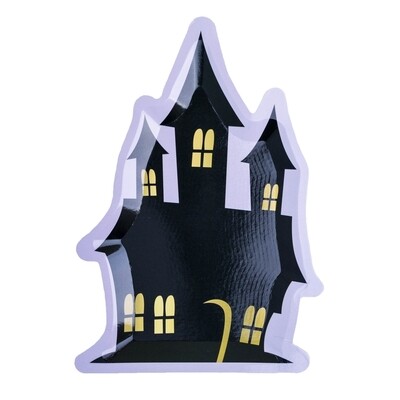 Haunted House Die-Cut Dessert Plates+
