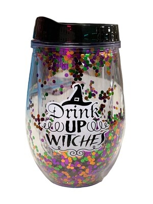 Drink Up Witches Wine Tumbler+