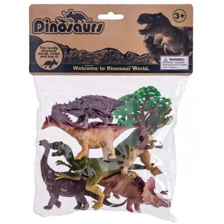 Set of 6 Vinyl Dinosaurs +