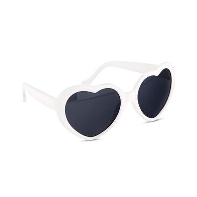 Women’s Bachelorette Party Sunglasses-White Hearts+