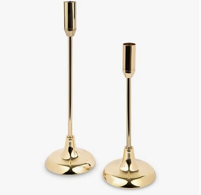 Classic Tiered Taper Candle Holders - Gold - Set of 2+