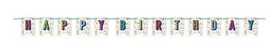 6&quot;W x 9&#39;L Birthday Burst Shaped Banner With Ribbon+